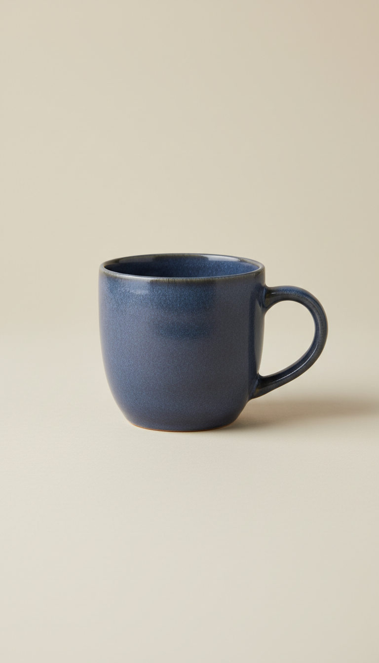 Charcoal Blue matte finish cup
