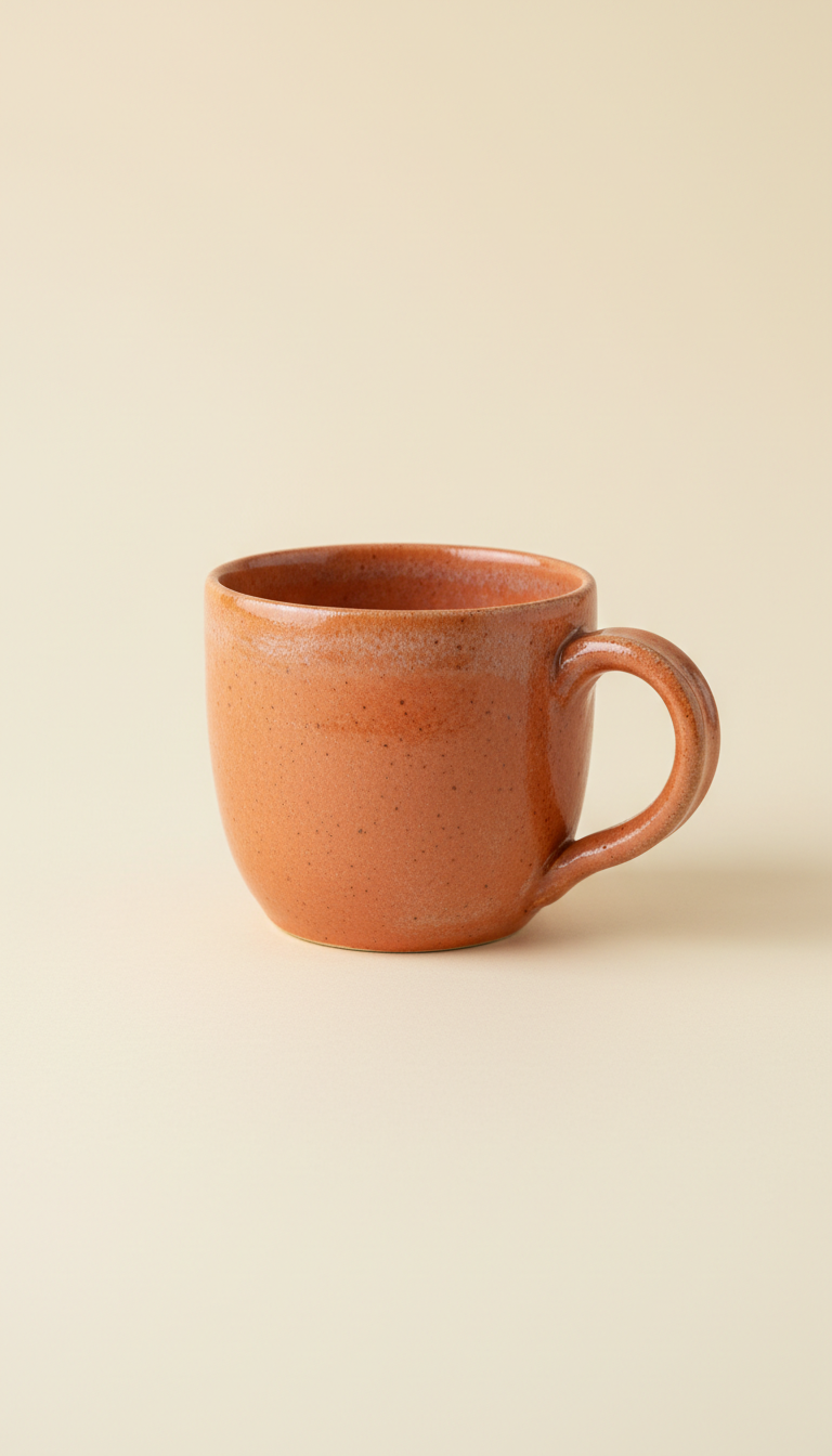 Terracotta Orange modern ritual cup