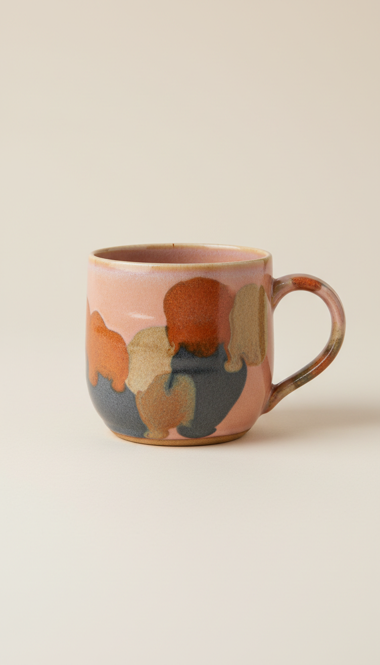 Sand Blush minimalist coffee cup