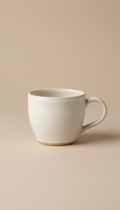 Porcelain White expressive glaze cup